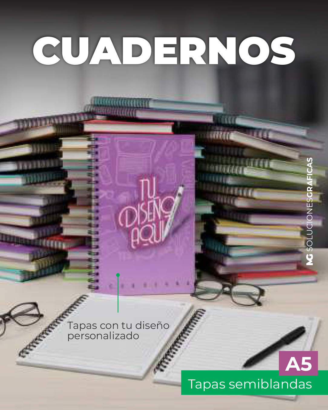 Cuaderno tapa semi blanda